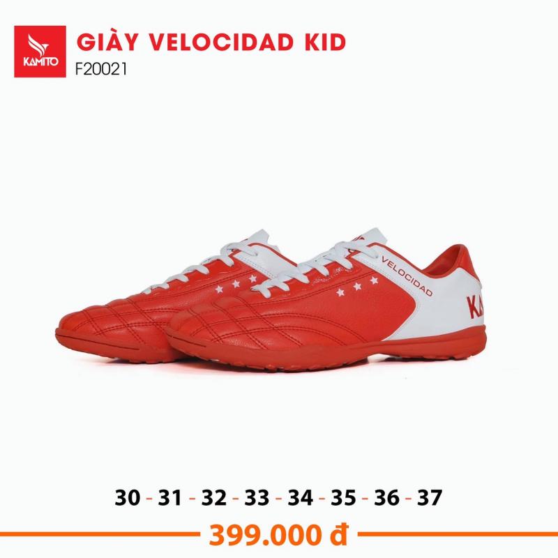 Giày Velocidad Kid F20023 trắng đỏ